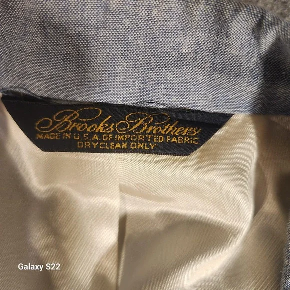BroVintage Brooks Brothers Blazer Mens 44R Light Blue‎ Sport Coat Made USA Lined